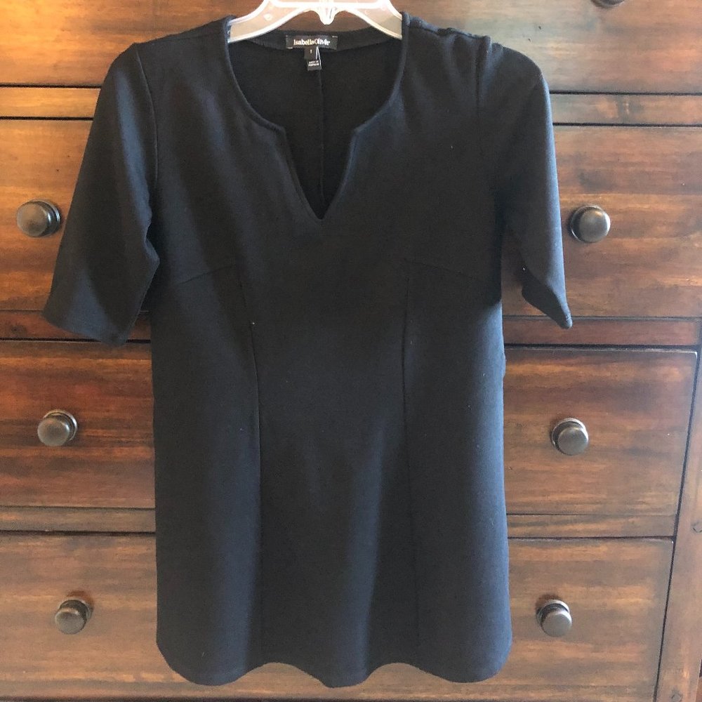 Isabella Oliver Maternity Black Short Sleeve Top Blouse Size 1 (S or XS)